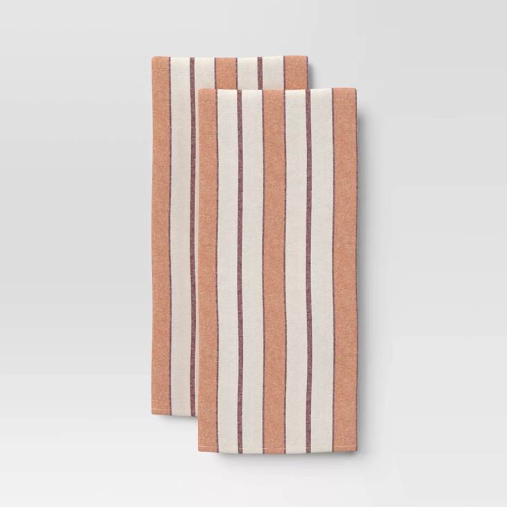 Target Threshold Kitchen Towels as DIY Curtains Hack Apartment Therapy